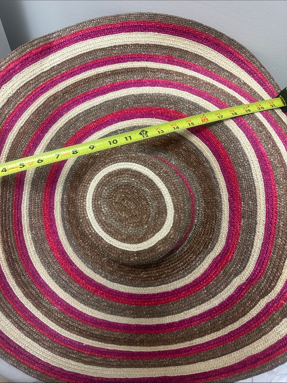 Trina Turk Wide Floppy Brim Straw Sun Hat in Multi NWT - Picture 14 of 17